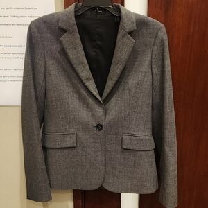 Theory Charcoal Textured Blazer